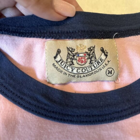Vintage Y2k Pink Juicy Couture Some Girls Are Born Winners Graphic Tee Tshirt M - Picture 5 of 8